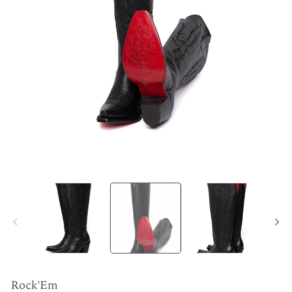 Red bottom tall boots